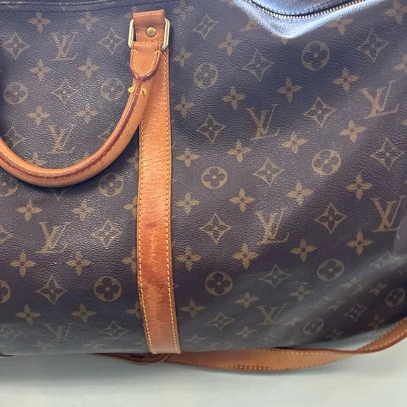 Rare Louis Vuitton Monogram Keepall Bandouliere 60 Boston bag M41422 PVC Brown - Picture 4 of 16